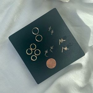 Misc. Huggie Hoop + Stud Earrings